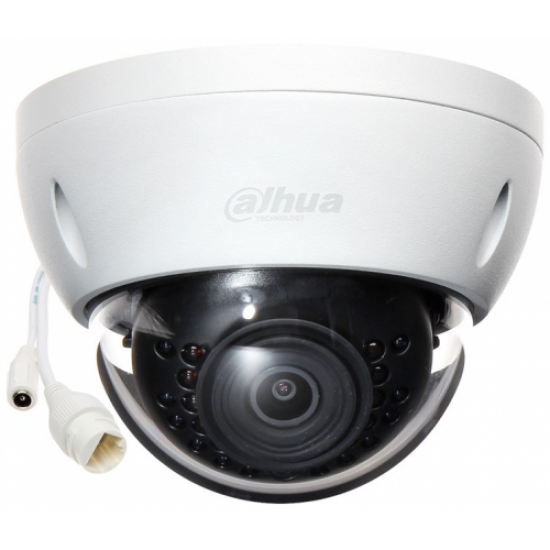 DAHUA IPC-HDBW1431E-0280B-S4  4Mpix, 2,8mm Lens,   H265+, 30Mt Gece Görüşü, IP67, PoE Dome IP Kamera