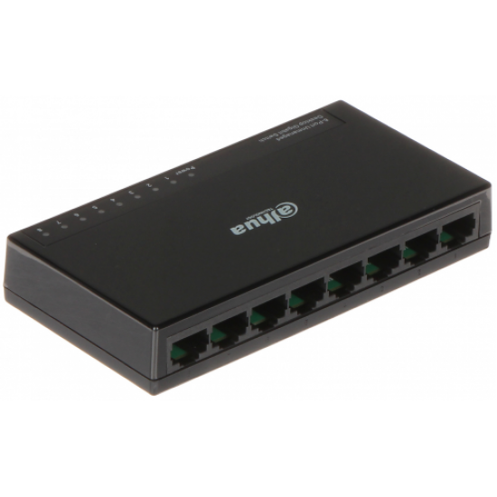 DAHUA PFS3008-8GT-L, 8 Port, GigaBit, Yönetilemez, Masaüstü Switch