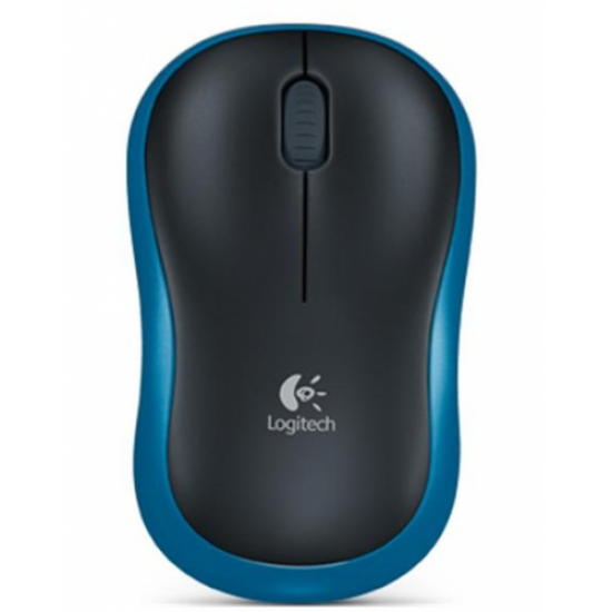 LOGITECH 910-002236, M185, USB Nano 2,4G Kablosuz, 1000dpi, Optik, 3 Tuşlu, 12ay Pil Ömrü, Siyah-Mavi Mouse