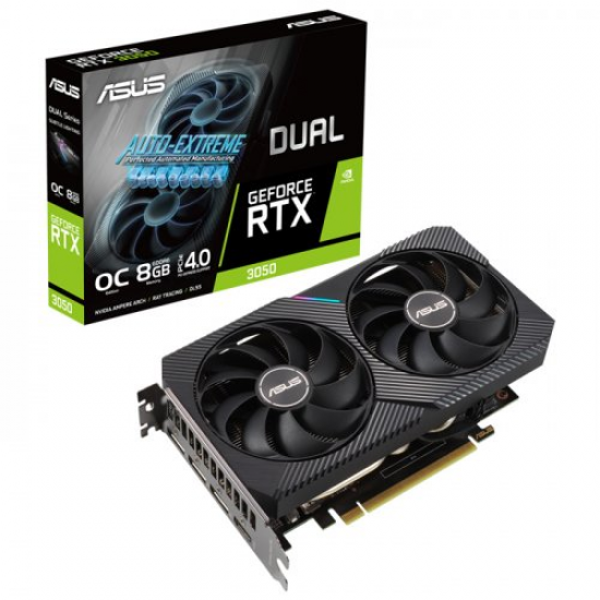 ASUS DUAL-RTX3050-O8G  8GB, GDDR6, 128Bit, 1xHDMI, 3xDP GAMING Ekran Kartı