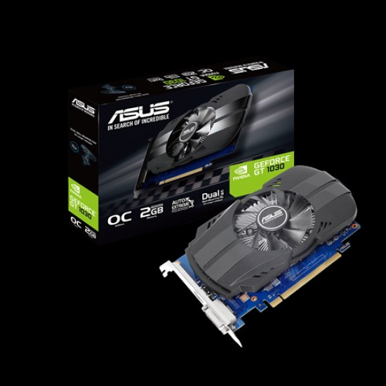 ASUS PH-GT1030-O2G, 2Gb, GDDR5, 64Bit, 1xDVI, 1xHDMI, GAMING Ekran Kartı