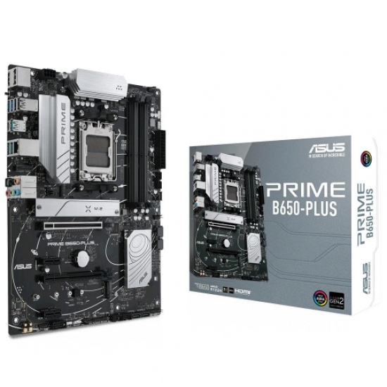 ASUS PRIME B650-PLUS, 4xDDR5, 2xM.2,  HDMI, DP, Type-C, AMD Ryzen 7000 Serisi, AM5 Soket Anakart