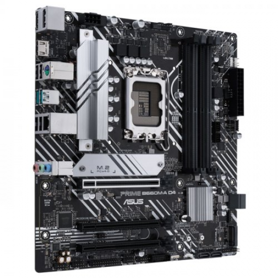 ASUS PRIME B660M-A D4, 4xDDR4, 2x M.2, 2xHDMI, DP, 12.Nesil, LGA1700 Soket, Anakart