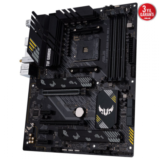 ASUS TUF GAMING B550-PLUS WIFI II, 4xDDR4, 2x M2, HDMI, DP, Type-C, Wi-Fi 6, Bluetooth v5.2, AM4 Soket Anakart