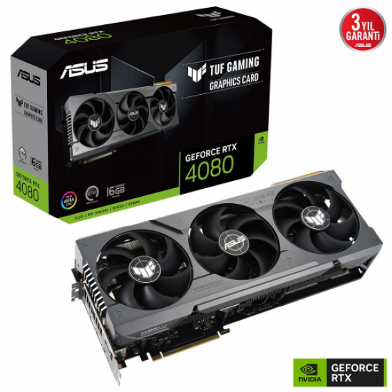 ASUS TUF-RTX4080-16G-GAMING 16Gb, 256Bit, GDDR6X, 2xHDMI, 3xDP GAMING Ekran Kartı