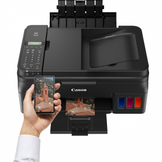 CANON PIXMA G4411, Renkli, Mürekkep Mega Tanklı, Yazıcı, Tarayıcı, Fotokopi, Fax, Wifi  +1 Şişe Orijinal Siyah Mürekkep Hediye