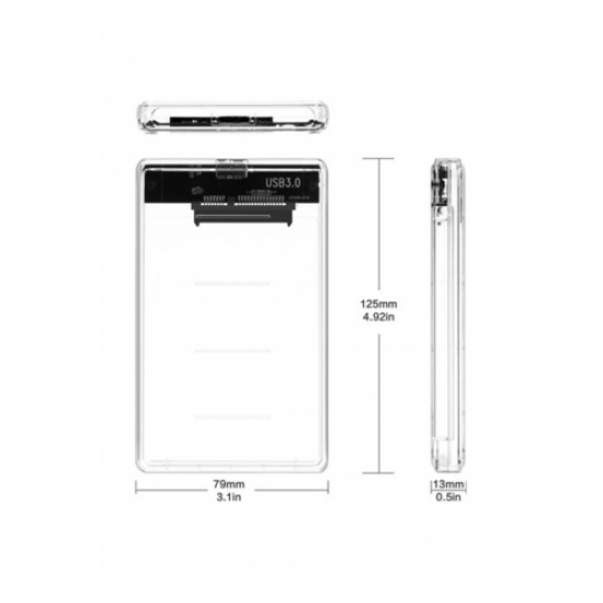 Codegen Codmax CDG-HDC-30T 2,5 USB 3.0 Şeffaf Disk Kutusu