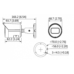 DAHUA IPC-HFW1230S-S-0280B-S4 2Mpix, 2,8mm  Lens, SD Kart, Starlight, H265+, 30Mt Gece Görüşü, IP67, PoE Bullet IP Kamera