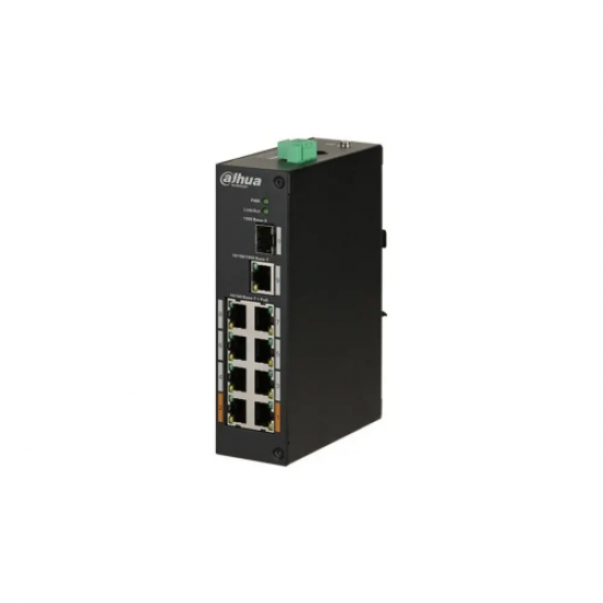 DAHUA PFS3110-8ET-96-V2 8FE PoE Port (8xPoE 96W)  1GE Uplink, 1GE SFP Yönetilemez Switch