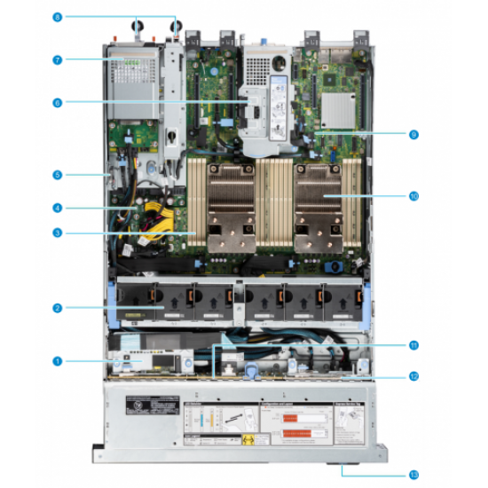 DELL PER750XS_CIK, R750XS, Intel Xeon Silver 4310, 32Gb (2x16Gb) RDIMM Ram, 2x600Gb HDD, 1x800W Power, Free Dos, 2U Kasa RACK, SERVER