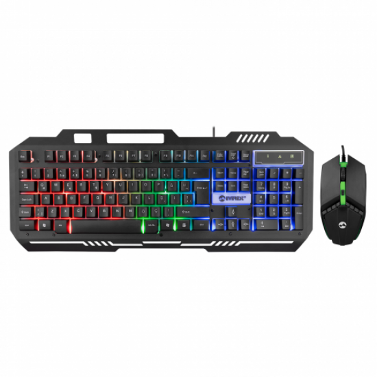 EVEREST KM-G88 X-DRIFTER, Rainbow Işıklı, Türkçe Q, USB Kablolu, Gaming, Klavye Mouse Set