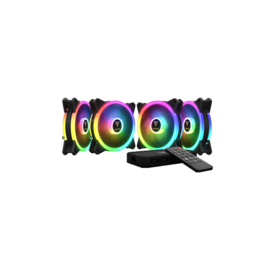 GAMDIAS AEOLUS M2-1204R 120mm RGB Kasa Fanı (Kumandalı 4lü Pack)