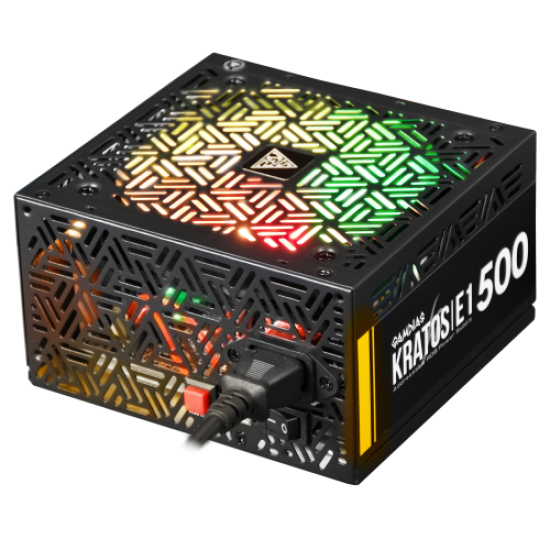 GAMDIAS KRATOS E1-500, 500W, RGB, GAMING PSU (BOX)