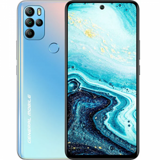 GENERAL MOBILE GM21 Pro 128Gb, Blue, 6Gb Ram, 8 Çekirdek, 6,67inç Ekran, 16 Mpix Ön, 48Mpix Arka Kamera, Türkiye Garantili