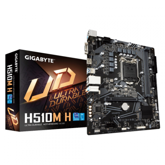 GIGABYTE H510M H, 2xDDR4, M.2, D-SUB, HDMI, 10-11.Nesil, LGA1200 Soket, Anakart