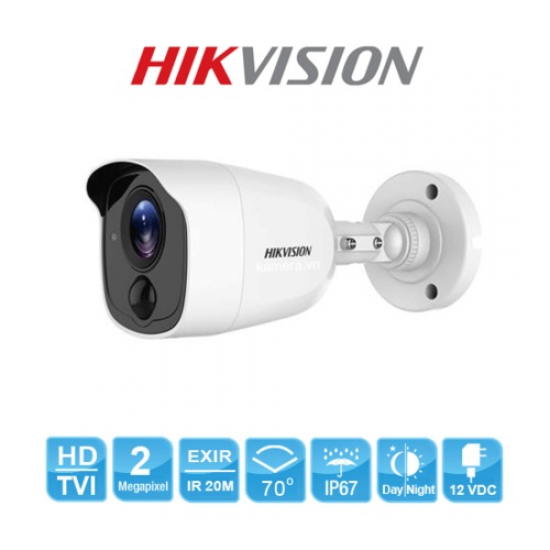 HIKVISION DS-2CE11D0T-PIRL 2Mpix 20Mt Gece Görüşü, 3,6mm Lens, Ultra Low-Light, PIR, Dış Mekan Kamera