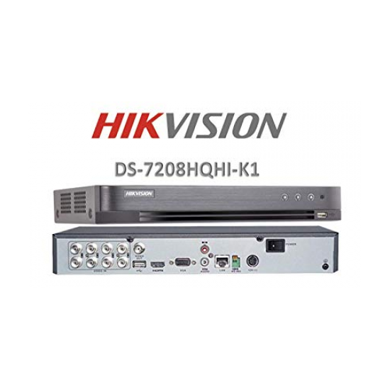 HIKVISION DS-7208HQHI-K1 4Mpix H265+ 8Kanal Video, 1 HDD, 4Mpix Lite, 5in1 DVR