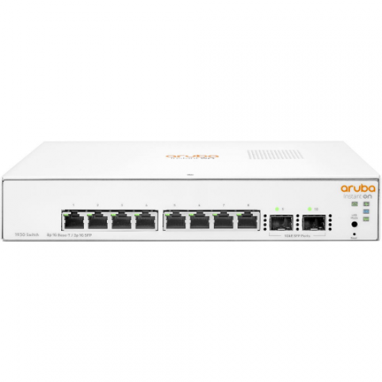 HP Aruba Instant On JL680A 1930-8G, 8Port, GigaBit 2 Port Gigabit SFP Port, Yönetilebilir, Rack Mount Switch