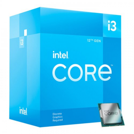 INTEL i3-12100F 4 Core, 3.30Ghz, 12Mb, 89W,  LGA1700,12.Nesil, BOX, (Grafik Kart YOK, Fan VAR)