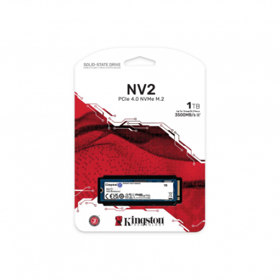 KINGSTON SNV2S/1000G, NV2, 1TB, 3500/2100, NVME PCIe M.2, SSD