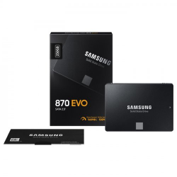 SAMSUNG MZ-77E250BW, 870 EVO, 250GB, 560/530, 2,5" SATA, SSD
