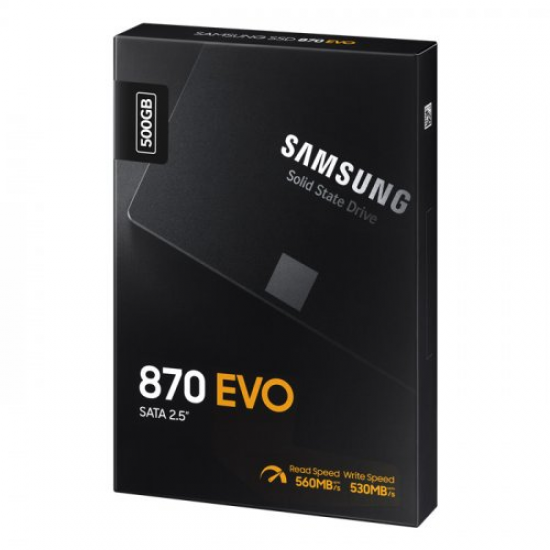 SAMSUNG MZ-77E500BW, 870 EVO, 500GB, 560/530, 2,5 SATA, SSD