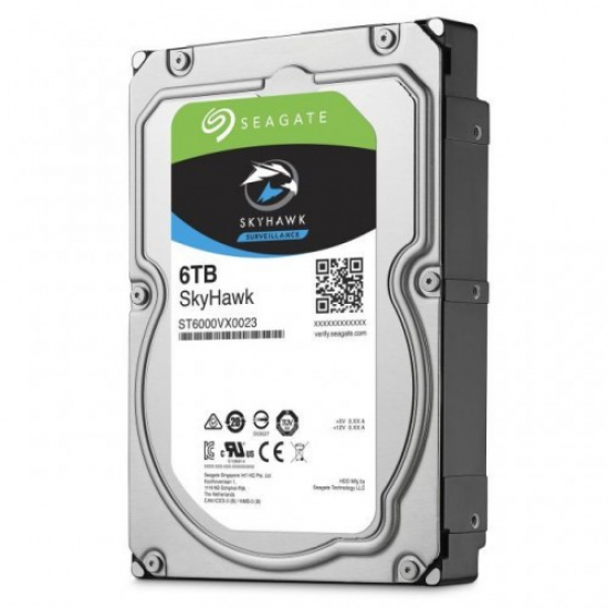 SEAGATE SKYHAWK, ST6000VX001, 3.5, 6TB, 256Mb, 5900Rpm, Güvenlik, HDD