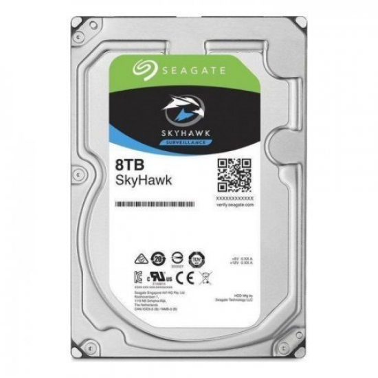 SEAGATE SKYHAWK, ST8000VX004, 3.5, 8TB, 256Mb, 7200Rpm, Güvenlik, HDD