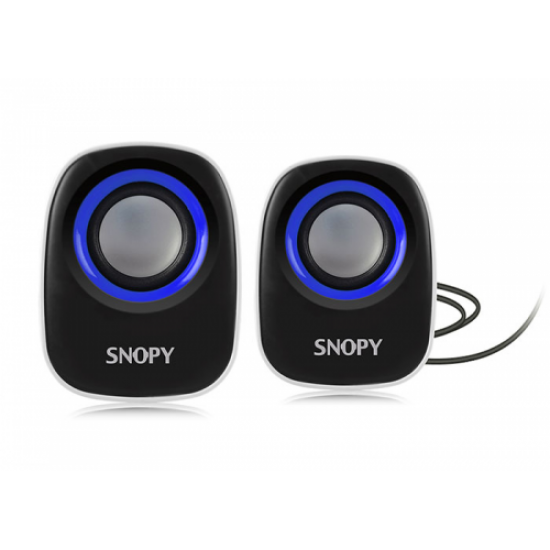 SNOPY SN-120, 6W, 1+1 Masaüstü, USB Speaker,  (Beyaz-Mavi)