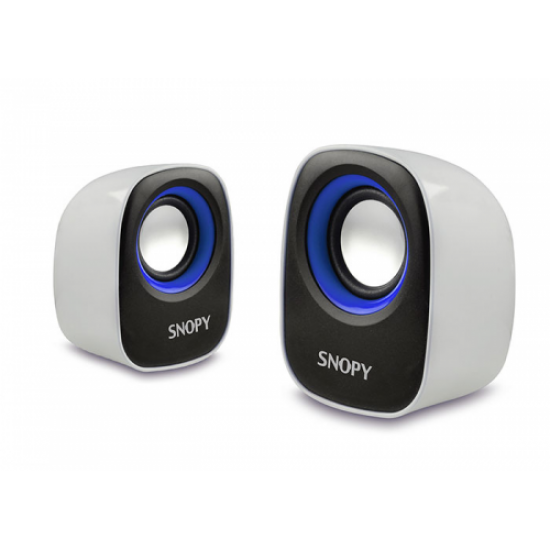 SNOPY SN-120, 6W, 1+1 Masaüstü, USB Speaker,  (Beyaz-Mavi)