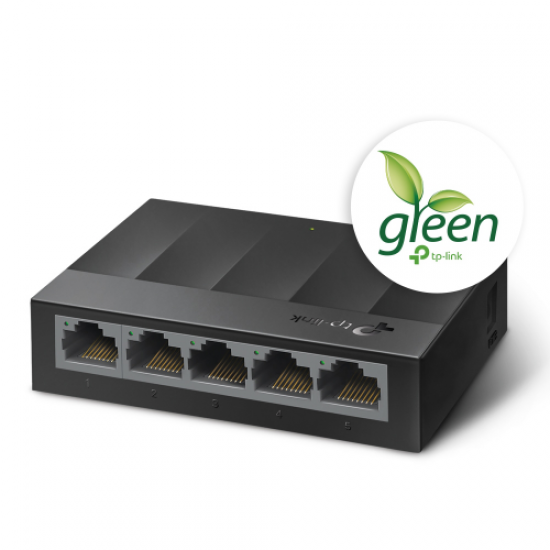 TP-LINK LS1005G, Green Tech, 5 Port, GigaBit, Yönetilemez, Masaüstü Switch