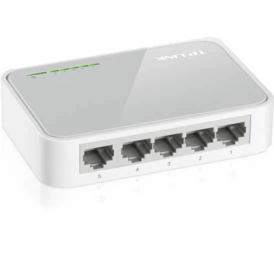 TP-LINK TL-SF1005D, 5 Port, MegaBit, Yönetilemez, Masaüstü Switch