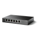 TP-LINK TL-SF1006P 6 Port, MegaBit, Metal Kasa, 4 Port PoE, 67W, Yönetilemez, Masaüstü Switch