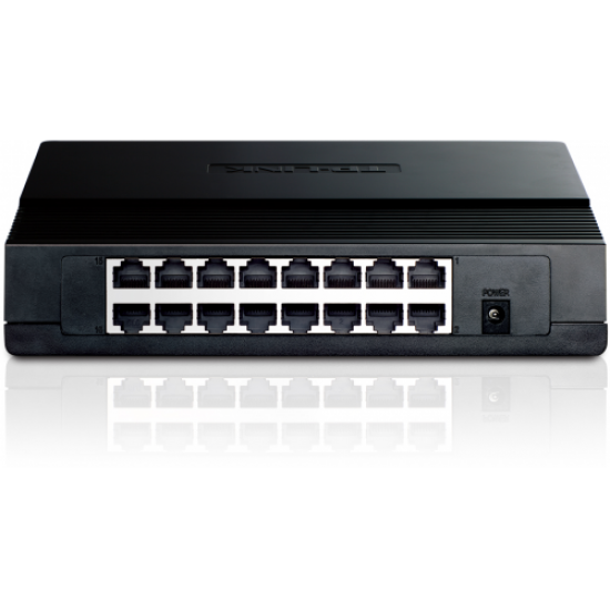 TP-LINK TL-SF1016D, 16 Port, MegaBit, Yönetilemez, Masaüstü Switch