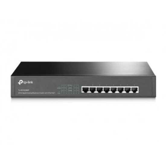 TP-LINK TL-SG1008MP, 8 Port, GigaBit, Metal Kasa, 8 Port PoE, 153W, Yönetilemez, Masaüstü Switch