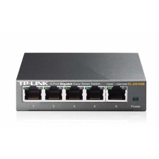 TP-LINK TL-SG105E, 5 Port, GigaBit, Easy Smart, Yönetilebilir, Masaüstü Switch