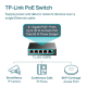 TP-LINK TL-SG105PE, 5 Port, GigaBit, Metal Kasa, 4 Port Poe, 65W, Easy Smart, Yönetilebilir, Masaüstü Switch