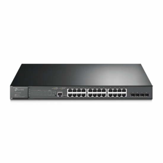 TP-LINK TL-SG3428MP, 24 Port, GigaBit, Metal Kasa, 24 Port PoE, 384W, +4Port GigaBit SFP, Yönetilebilir, Rackmount Switch