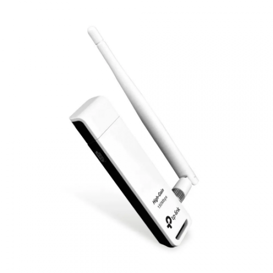 TP-LINK TL-WN722N, 150Mbp, 2.4Ghz, 4dBi Anten, USB2.0, WIRELESS ETHERNET