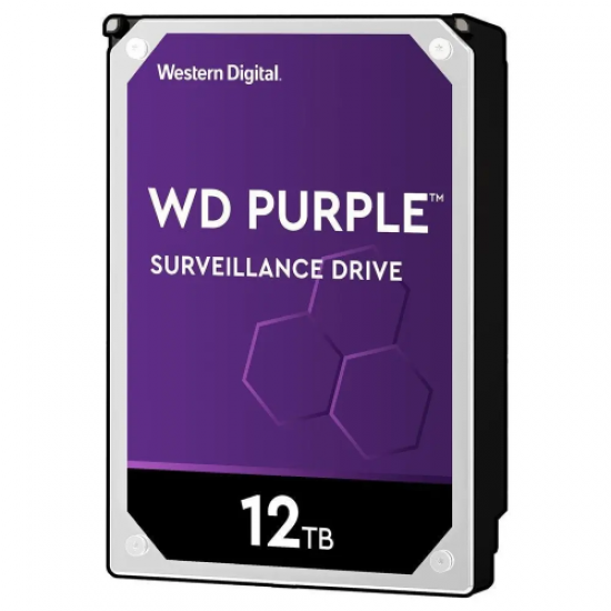 WD PURPLE, WD121PURZ, 3.5, 12TB, 256Mb, 7200 Rpm, 7/24 Güvenlik, HDD