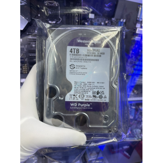 WD PURPLE, WD42PURZ, 3.5, 4TB, 256Mb, 5400 Rpm, 7/24 Güvenlik, HDD