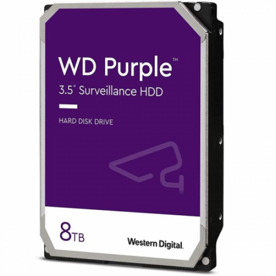 WD PURPLE, WD84PURZ, 3.5, 8TB, 128Mb, 5640 Rpm, 7/24 Güvenlik, HDD