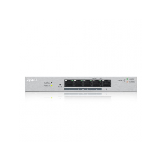 ZyXEL GS1200-5HP, 5 Port Poe, 60W GigaBit, Yönetilebilir Masaüstü Switch